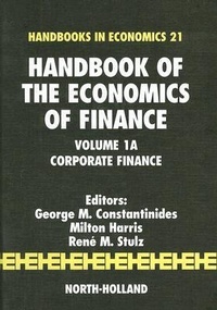 Enlarge image Cover: Handbook of the Economics of Finance: Volume 1A - North-Holland