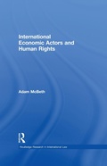 Cover: International Economic Actors and Human Rights - Routledge