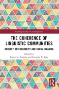 Cover: The Coherence of Linguistic Communities - Routledge