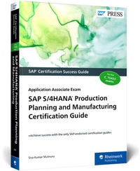 Abbildung von: SAP S/4HANA Production Planning and Manufacturing Certification Guide - SAP PRESS