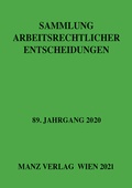 Cover: Sammlung arbeitsrechtlicher Entscheidungen - Manz