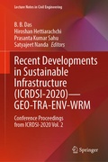 Cover: Recent Developments in Sustainable Infrastructure (ICRDSI-2020)-GEO-TRA-ENV-WRM - Springer