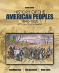 Cover: History of the American Peoples, 1840-1920 - Kendall/Hunt Publishing Co ,U.S.