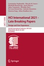 Cover: HCI International 2021 - Late Breaking Papers: Design and User Experience - Springer