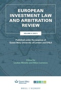 Cover: European Investment Law and Arbitration Review - Martinus Nijhoff