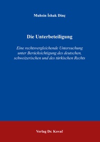 Abbildung von: Die Unterbeteiligung - Kovac, Dr. Verlag