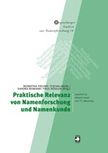 Cover: Praktische Relevanz von Namenforschung und Namenkunde - edition vulpes