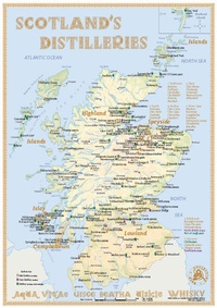 Abbildung von: Whisky Distilleries Scotland - Tasting Map - Alba-Collection Verlag