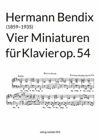 Abbildung von: Vier Miniaturen op. 54 - Books on Demand