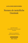 Abbildung von: Normen als tatsaechliche Umstaende - Mohr Siebeck