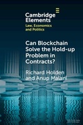 Cover: Can Blockchain Solve the Hold-up Problem in Contracts? - Cambridge University Press