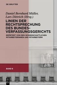 Abbildung von: Linien der Rechtsprechung des Bundesverfassungsgerichts - De Gruyter