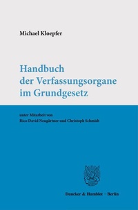 Abbildung von: Handbuch der Verfassungsorgane im Grundgesetz. - Duncker & Humblot