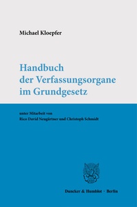 Abbildung von: Handbuch der Verfassungsorgane im Grundgesetz. - Duncker & Humblot