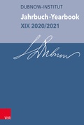 Cover: Jahrbuch des Dubnow-Instituts /Dubnow Institute Yearbook XIX 2020/2021 - Vandenhoeck & Ruprecht