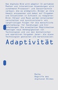 Cover: Adaptivit&auml;t - Georg Olms Verlag