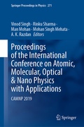 Cover: Proceedings of the International Conference on Atomic, Molecular, Optical & Nano Physics with Applications - Springer