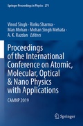 Cover: Proceedings of the International Conference on Atomic, Molecular, Optical & Nano Physics with Applications - Springer