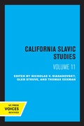Cover: California Slavic Studies, Volume XI - University of California Press