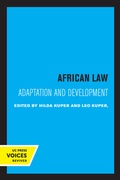 Cover: African Law - University of California Press