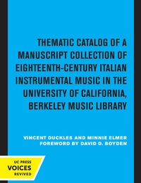 Abbildung von: Thematic Catalog of a Manuscript Collection of Eighteenth-Century Italian Instrumental Music - University of California Press