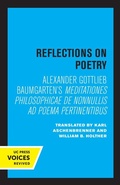 Cover: Reflections on Poetry - University of California Press