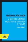 Cover: Medieval Poor Law - University of California Press