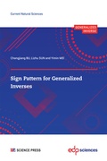Cover: Sign Pattern for Generalized Inverses - EDP sciences