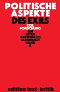 Cover: Politische Aspekte des Exils - De Gruyter