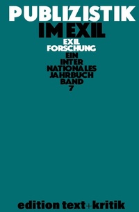 Abbildung von: Publizistik im Exil und andere Themen - De Gruyter