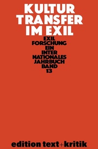 Abbildung von: Kulturtransfer im Exil - De Gruyter