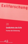 Cover: Ged&auml;chtnis des Exils - De Gruyter