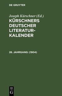 Enlarge image Cover: 1904 - De Gruyter