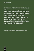 Cover: Dans les ann&eacute;es 1789 et 1790 - De Gruyter