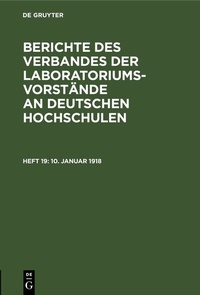 Abbildung von: 10. Januar 1918 - De Gruyter