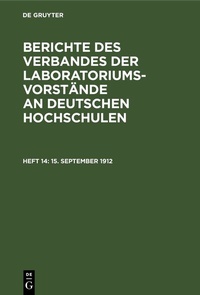Abbildung von: 15. September 1912 - De Gruyter