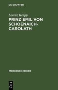 Cover: Prinz Emil von Schoenaich-Carolath - De Gruyter