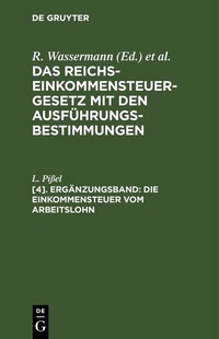 Abbildung von: Die Einkommensteuer vom Arbeitslohn - De Gruyter