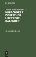 Cover: 1926 - De Gruyter