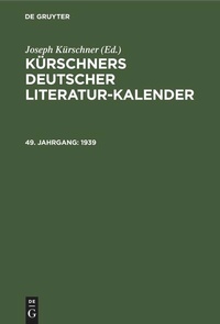 Enlarge image Cover: 1939 - De Gruyter