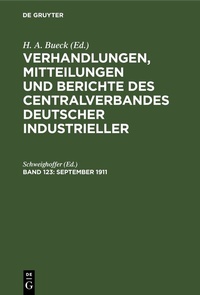 Abbildung von: September 1911 - De Gruyter