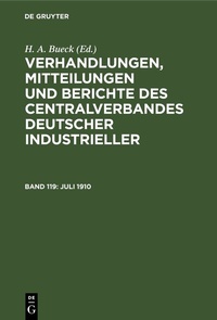 Abbildung von: Juli 1910 - De Gruyter