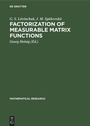 Cover: Factorization of Measurable Matrix Functions - De Gruyter