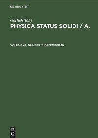 Enlarge image Cover: December 16 - De Gruyter