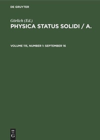 Enlarge image Cover: September 16 - De Gruyter