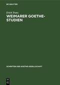 Cover: Weimarer Goethe-Studien - De Gruyter