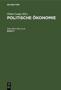 Cover: Politische &Ouml;konomie. Band 2 - De Gruyter