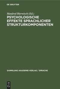 Abbildung von: Psychologische Effekte Sprachlicher Strukturkomponenten - Mercury Learning and Information