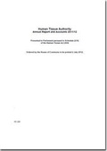 Cover: Human Tissue Authority annual report and accounts 2011/12 - TSO