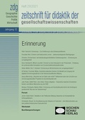 Cover: Erinnerung - Wochenschau Verlag
